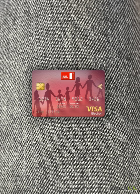 Russie Home Credit banque visa carte électronique photolook avant